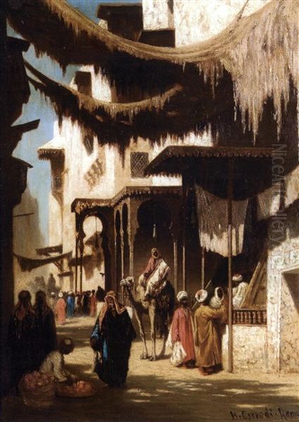 Foule Aux Portes Du Caravanserail - view 1