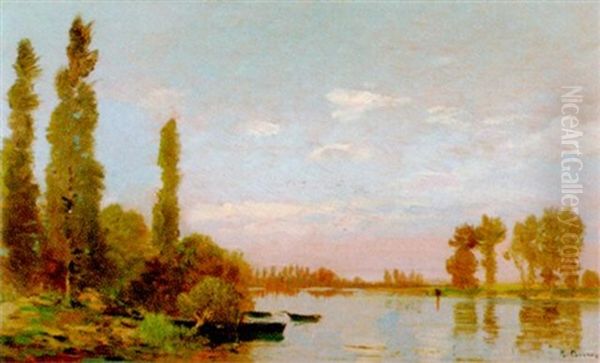Abendliche Flusslandschaft - view 1
