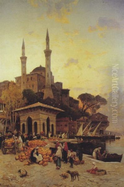 Scene De Marche Sur Le Bosphore - view 1
