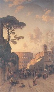 The Coliseum At Rome by Hermann David Solomon Corrodi