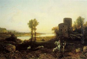 View Of The River Tiber And The Roman Campagna