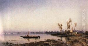 Au Bord Du Nil by Hermann David Solomon Corrodi