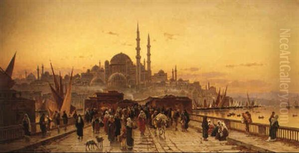The Bridge Of Galata With The Yeni Valide Djami Mosque, Constantinople - view 1