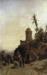 The Departing Caravan by Hermann David Solomon Corrodi