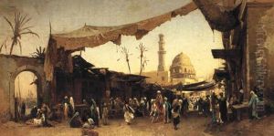 An Arab Market by Hermann David Solomon Corrodi