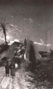 Orientalische Landschaft by Hermann David Solomon Corrodi