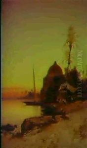 Prayers By The Nile At Sunset