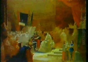 Carlo V Assiste All'ordinazione Di Un Francescano            by Hermann David Solomon Corrodi