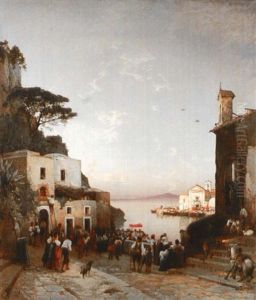 Processione A Sorrento by Hermann David Solomon Corrodi