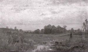 Moorlandschaft Mit Jager