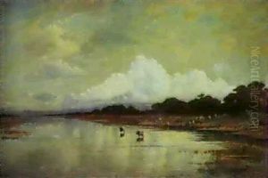 Buffalo By A Lake