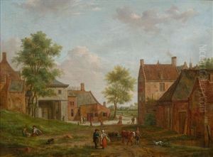 Lively Village Scene