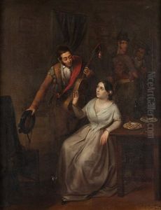 Interior Costumbrista, 1847 by Angel Maria Cortellini Y Hernandez
