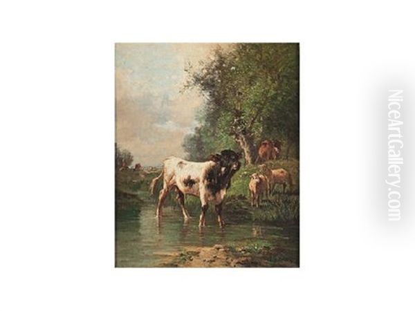 Paisaje Con Vacas - view 1