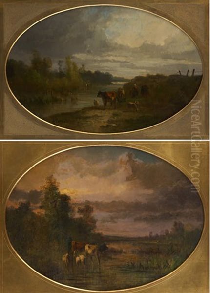 Troupeaux Au Coucher (+ Lever Du Soleil; 2 Works) - view 1