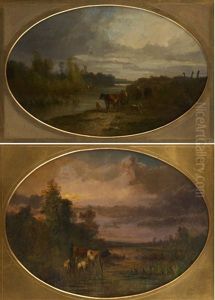 Troupeaux Au Coucher (+ Lever Du Soleil; 2 Works) by Antonio Cortes Cordero
