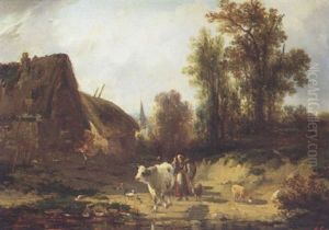 Vache A La Mare