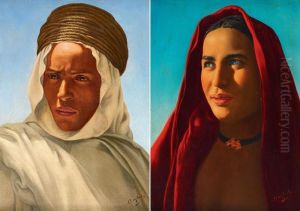 Portrait De Femme Et Portrait D'homme by Luis Anglada Pinto