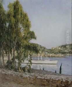 Vista De Ria Con Buque by Luis Anglada Pinto