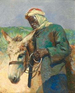 Africain Menant Son Ane by Daniel Cortes