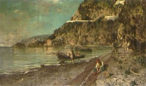 Kuste Bei Apulien Mit Jungen Fischern by Edoardo Cortese
