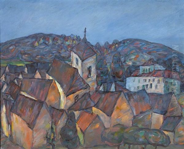 Tessiner Dorf Im Abendrot - view 1