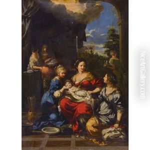 Madonna Col Bambino E Santa Martina