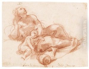 Recto: A Reclining Woman With A Child And An Urn Verso: Study Of An Urn Recto: A Reclining Woman With A Child And An Urn Verso: Study Of An Urn