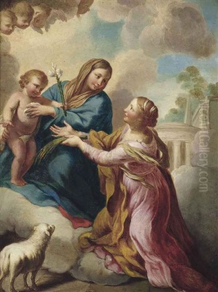 The Madonna And Child Appearing To Saint Agnes - view 1