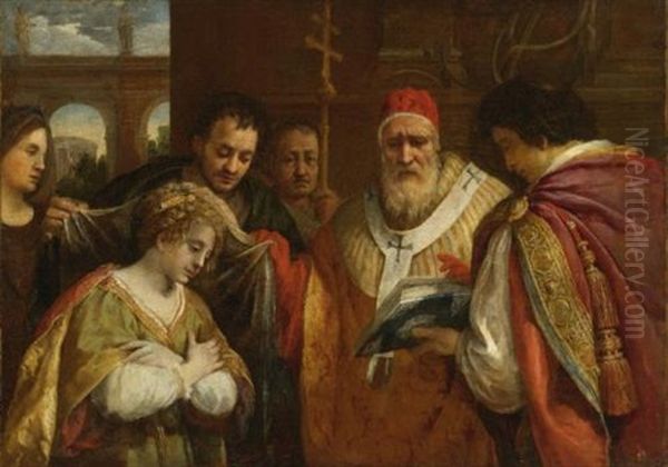 Saint Domitilla Receiving The Veil From Pope Clement I - view 1