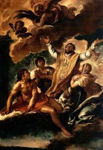 Santo Vescovo Riceve La Palma Del Martirio