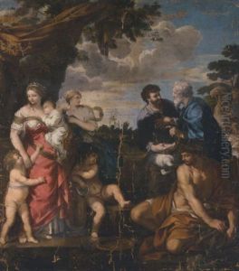 Jacob And Laban by Pietro da Cortona