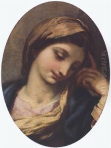 Head Of The Madonna by Pietro da Cortona