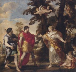 Venus Disguised As A Huntress Appearing In Aeneas And Achates