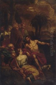 The Preaching Of The Baptist by Pietro da Cortona