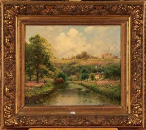 Paysage Aux Bruyeres Anime by Gaston Anglade