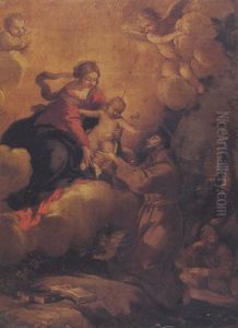 Madonna And Child With Saint Francis by Pietro da Cortona