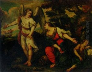 The Banishment Of Hagar And Ishmael by Pietro da Cortona