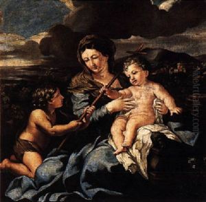 The Madonna And Child With Saint John The Baptist by Pietro da Cortona