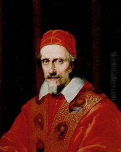 Portrait Of Giulio Rospigliosi, Pope Clement Ix (1599-1669) by Pietro da Cortona