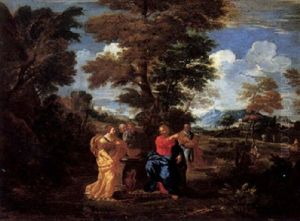 Christ And The Woman Of Samaria by Pietro da Cortona