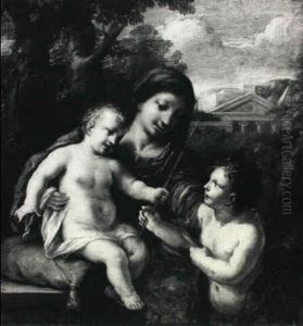 Madonna And Child With The Infant Saint John The Baptist In A Classical Landscape Madonna And Child With The Infant Saint John The Baptist In A Classical Landscape