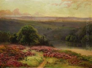 A Landscape With A River by Gaston Anglade