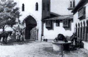 In The Courtyard by Charles Abel Corwin
