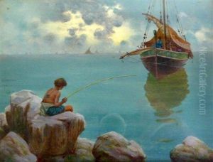 A Triptych, Bay Of Naples by Giuseppe Cosenza