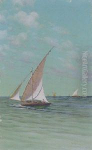 Marina Con Barche A Vela by Giuseppe Cosenza