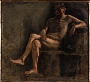 Studio Di Nudo Maschile And Figura Di Giovinetto (al Retro) by Demetrio Cosola