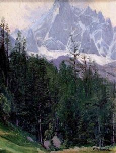 Le Massif Du Dru Dans Le Brouillard by Adolphe Cossard