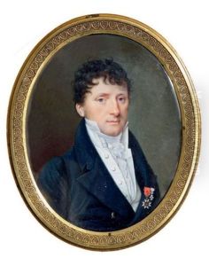 Portrait De Paul Louis Suzanne De Juge De Montespieu (1771 - 1844) En Redingote, Decore Des Ordres Royaux De Saint Louis Et Du Lys