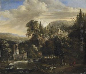 Landschaft Mit Der Heiligen Familie Auf Der Flucht